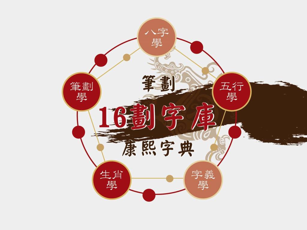 姓名學16劃的字,16劃的字五行,16劃的字注音